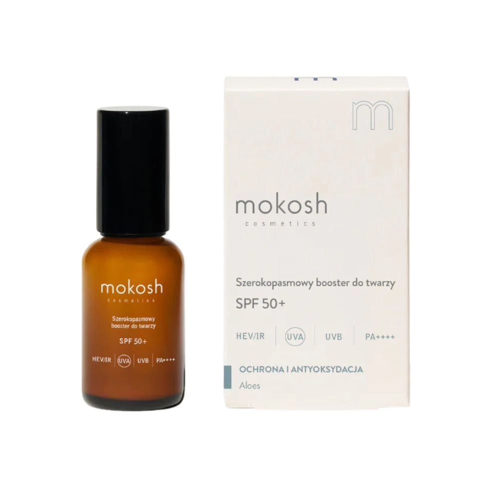 Booster szerokopasmowy do twarzy SPF 50+ HEV/IR | UVA | Mokosh
